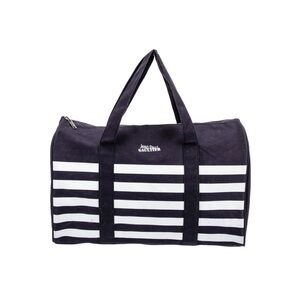 Jean Paul Gaultier NEW Navy Striped Canvas Duffle Weekender Bag